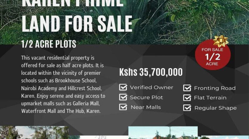 Karen Prime 1/2 Acre Residential Plots for Sale